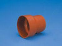 PVC 110 mm rød kloakovergang til støbejernsspids