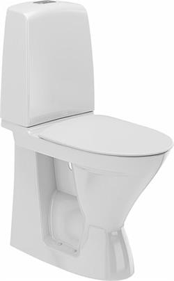 Ifö Spira Rimfree® gulvstående toilet forhøjet model 6261 S-lås - 4 cm højere toilet - Til Limning