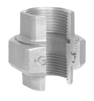 Union galvaniseret ½\'\' muffe-muffe