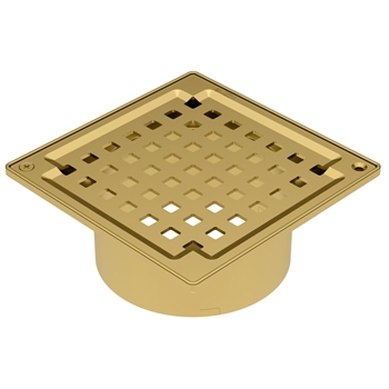 Blücher OVERDEL SQUARE, Messingfarvet, Beton og fliser, 145x145 mm, Stål