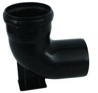Fodbøjning kort af sort PP Dimension 110 mm x 87° 