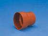 PVC 110 mm rød kloakovergang til støbejernsspids