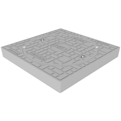 NID 60 cm GRÅT kloakdæksel i komposit kan tåle 12,5 tons i belastning Lugttæt