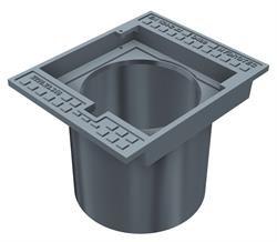 Duco 315 x 320 mm rendestenskarm, flydende, 2-flanget, SG SORT