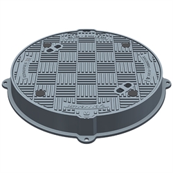 Ø600 10 cm fast karm med lufttæt dæksel 60 tons