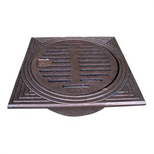 Jemi Firkantet 425 mm rørbrøndkarm med rist