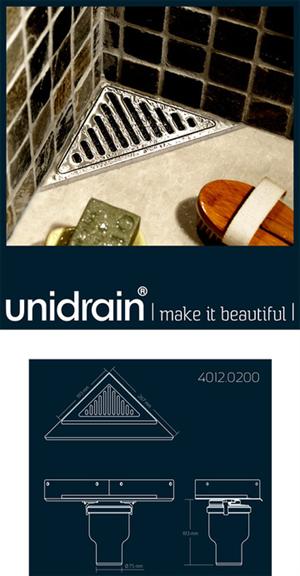 Komplet Hjørnepakke til 8 mm fliser  fra Unidrain