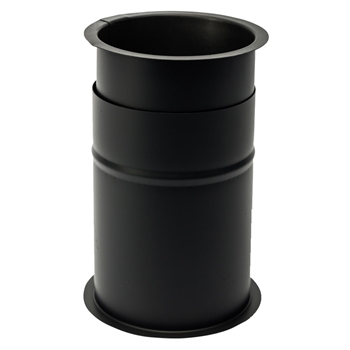 150 mm Metalbestos Sorte røgrør murbøsning telesk. 200-360 mm