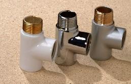 TVS t-forgrening til combidrift hvid 