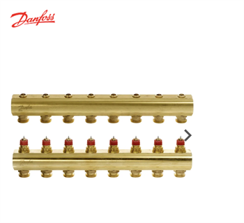 Danfoss FHD-8 gulvvarmemanifold 8+8  LL