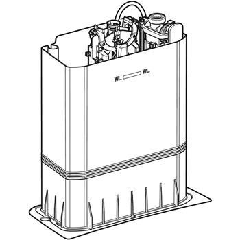 Ifö Spira indercisterne med Armatur