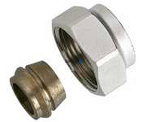 Danfoss kompressionsfittings GEVIND NIPPEL MED RING 3/4"