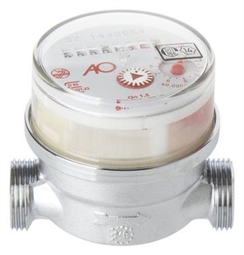 Werner Schütz varmtvandsmåler Qn1,5 110mm x 1/2", universal