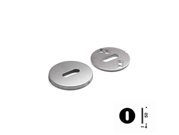 D-Line Nøgleskilt med påklipset dækroset Rustfri slebet stål