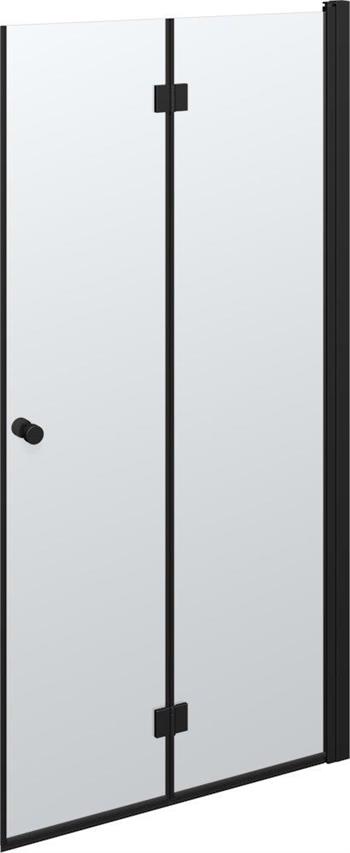 DANSANI Foldedør H:200 x  97-99 cm sort/klar