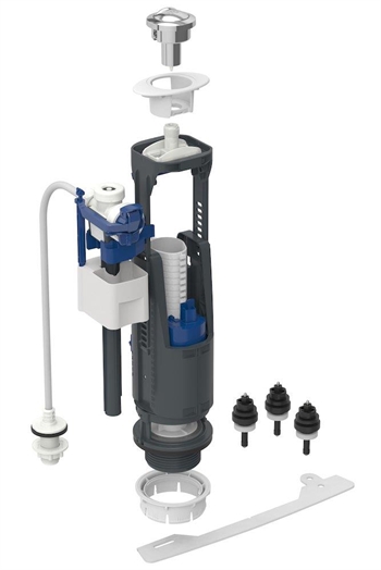 Ifø Cera cisternearmatur komplet - Ny type - Inkl trykknap