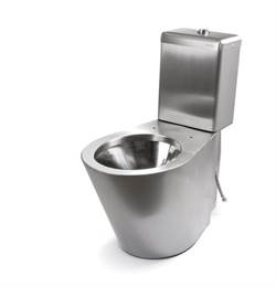 Purus toilet i stål Inkl sæde Med S-lås V130