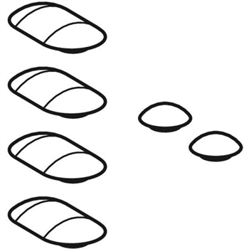 GEBERIT buffersæt 4stk t/toiletsæde gummi Til Geberit One