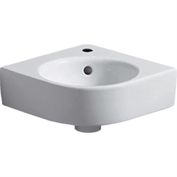 Geberit Renova Compact håndvask, 450 x 395 x 155 mm, hjørne, hvid porcelæn