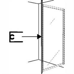 Ifö Solid gulv- og loftstøtte SVGT Hvid