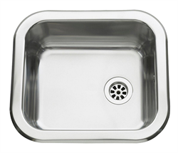 Juvel køkkenvask Intra barents 36 x 32 cm med prop, blank A300