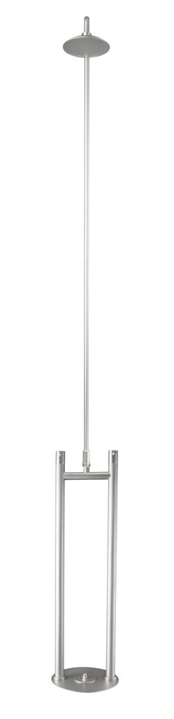 EqiWater 5080/70/71-101/76 Fritstående udendørsbruser i silkemat rustfrit stål