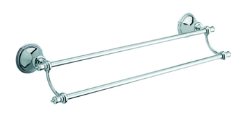 Tradition håndklædestang dobbelt i krom fra Damixa