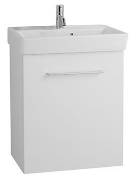 Dansani Mido møbelpakke 52 cm bred med låge mat hvid inkl. Cappella porcelæns vask