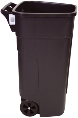 RCP mobil affaldscontainer, brun plast, 100 liter