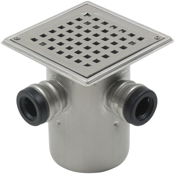 Blücher 110 mm afløbsskål til beton, med studs, lodret