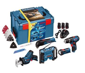Bosch akkusæt  Bajonetsav , Multicutter , Boremaskine , Skruemaskine , Radio , Lygte , Batteri , Oplader