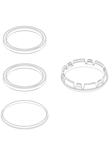 Damixa Rep.Sæt X-Ringe med Slidringe + O-Ringe Damixa Nr 0311000