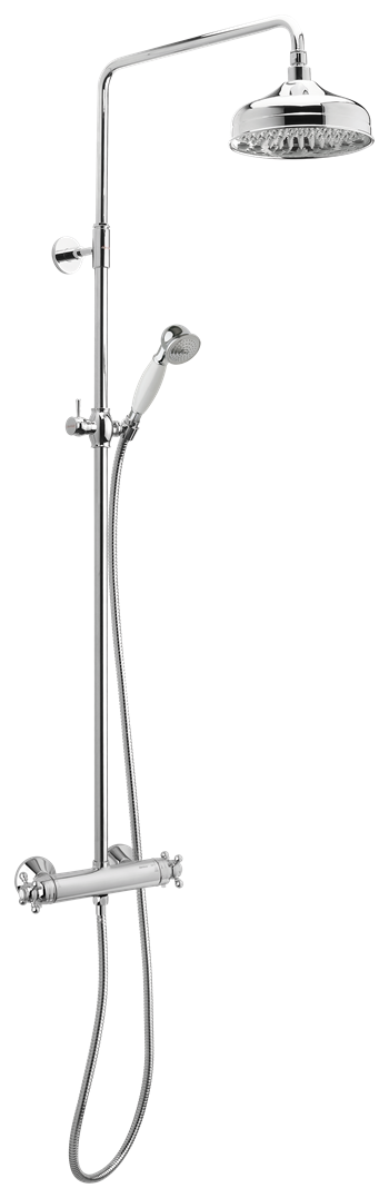 Tradition brusersæt med termostat i old look fra Damixa i krom 722214904