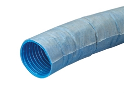 PVC drænrør korrugeret med kunststoffilter 50 m x 92/80 mm blå  