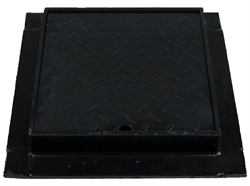 Duco 315 x 60 mm karm/dæksel, firkantet, 2,5 t, sort smedejern