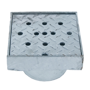 Duco 200 x 155 mm karm/rist til tagbrønd, 2,5 tons galvaniseret smedejern