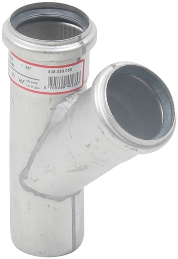 Blücher 45° grenrør Ø50