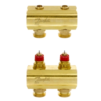 Danfoss Gulvvarmemanifold 2 + 2 uden flowmåler