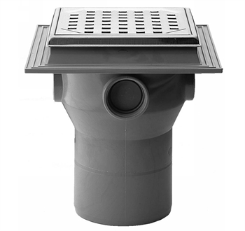 Purus komplet Afløbsskål t/Beton og klinkegulve