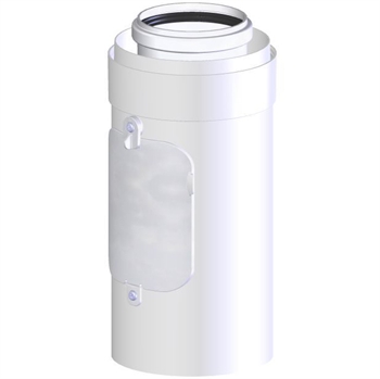 Aftrækningsrør 270 mm m. rens PPS/ALU 80 - 125 mm