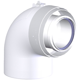 80/125MM Metalbestos Connext Vinkelstykke 87° med rens PPS/ALU