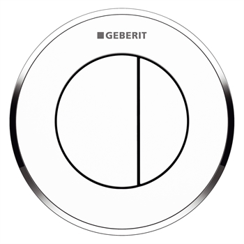 Geberit Omega10 dobbelt fingertryk Krom - Hvid