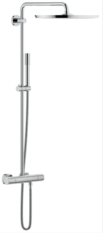 Brusesystem Grohe Rainshower med termostat i Krom 400 mm Jumbo