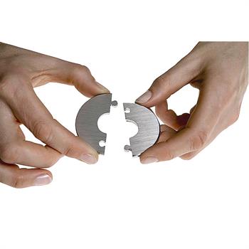 Click One Two rør-roset i børstet rustfri 16 mm