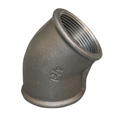 45 grader sort muffe 3/8"