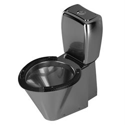 Purus toilet i stål Inkl sæderibber Med S-lås