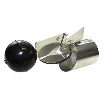 Tilbageløbsstop 110 mm Rustfri stål