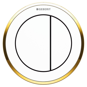 Geberit Omega10 dobbelt fingertryk Guld / Hvid