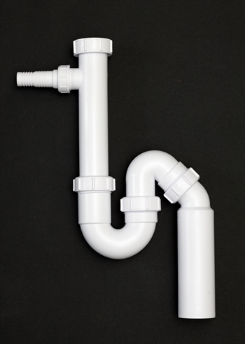 50 mm Vandlås med slangestuds hvid Juvel