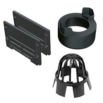 ACO HEXALINE tilbehørspakke 2 endevægge, adapter for lodret udløb og bladfang